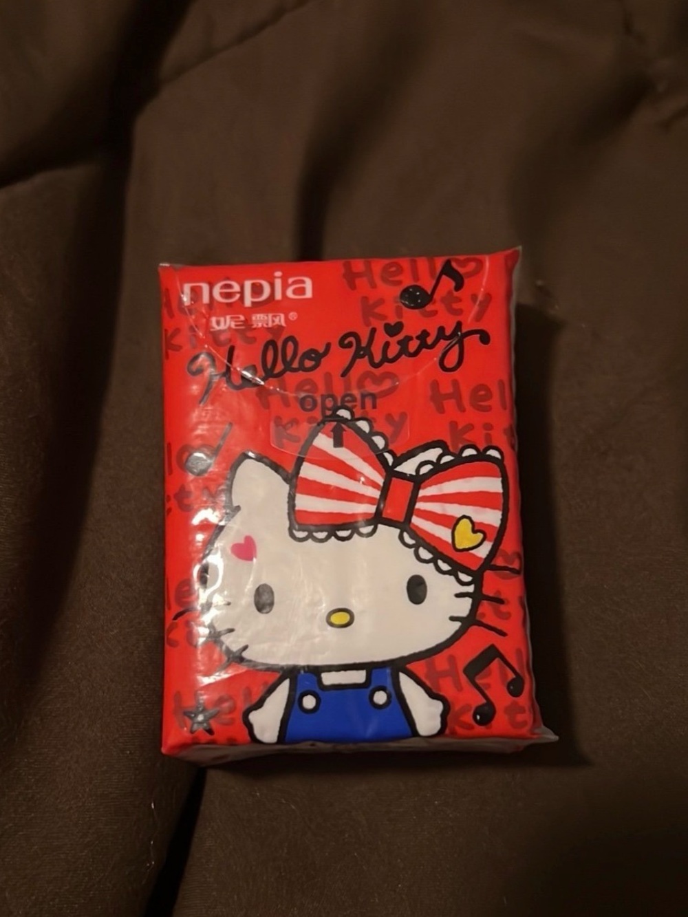Sanrio Hello Kitty Red and White Striped Bow Pocket Tissues 5 pack